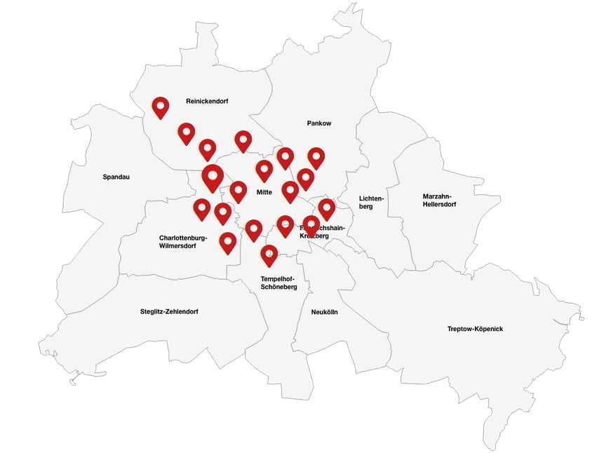 Map of venues