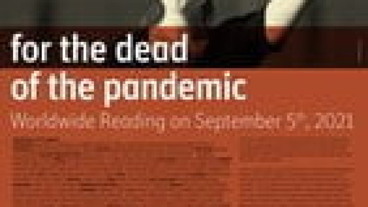 Worldwide Reading für die Toten der Pandemie am 5. Sept. 2021